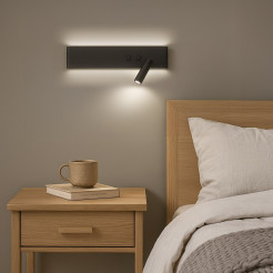 Kinkiet Resort Czarny prawy 10W + 3W LED 4000K ML1568