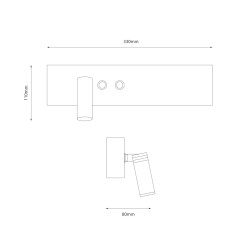 Kinkiet Resort lewy 10W + 3W LED 4000K Biały ML1571