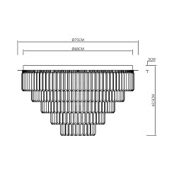 Lampa sufitowa MILANO fi 75cm 12xE14 ML1025