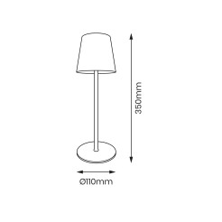 Lampka Biurkowa Virgin 3W 3CCT IP44 Bateria EK1704