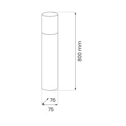 Słupek Ogrodowy Harlem 1xE27 IP44 80cm EKO1712