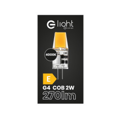 Żarówka COB 2W G4 12V 4000K Silikon EKZA1727
