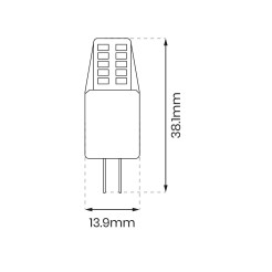 Żarówka LED 2,3W G4 12V 3000K Silikon EKZA1728
