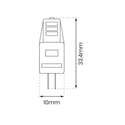 Żarówka LED 1,5W G4 12V 4000K Plastik EKZA1731