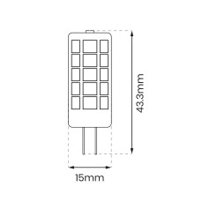 Żarówka LED 3W G4 12V 3000K Ceramiczna + PC EKZA1734