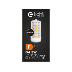 Żarówka LED 3W G4 12V 4000K Ceramiczna + PC EKZA1735