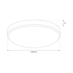 Plafon MAYA CHROME 15W LED IP44 Ø330 mm ML1658