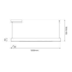 Lampa wisząca Linea Biały 36W LED 3000K-4000K-5700K ML1783