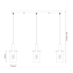 Lampa wisząca Arcadia Gold 3xE27 ML1817