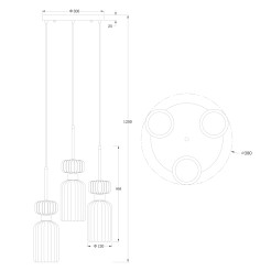 Lampa wisząca MOLLY 3xE14 ML1825
