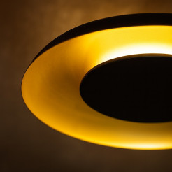 Lampa sufitowa Piattino Czarny Złoty 30W LED 3000K-4000k-6000K ML1812