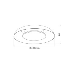 Lampa sufitowa Piattino Czarny Złoty 30W LED 3000K-4000k-6000K ML1812