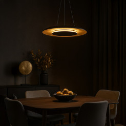 Lampa wisząca Piattino Czarny Złoty 30W LED 3000K-4000k-6000K ML1815