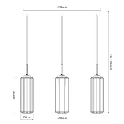 Lampa wiszaca Vesta 3xE27 ML1804