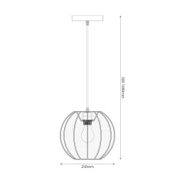 Lampa wisząca Dana Czarny 1xE27 ML1806