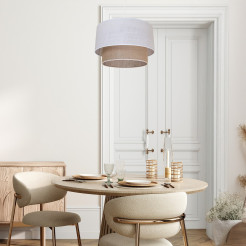 Lampa wisząca BUENO jasny + natura 1xE27 MLP1826