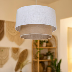 Lampa wisząca BUENO jasny + natura 1xE27 MLP1826