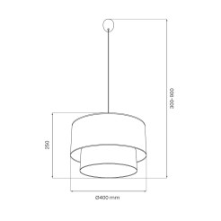 Lampa wisząca BUENO natura + jasny 1xE27 MLP1827
