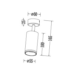 Oprawa Pipe Ring Spot Biały 1xGU10 ML2068
