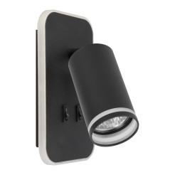 Oprawa Pipe Ring Kinkiet Czarny 1xGU10 + LED 6W ML2081