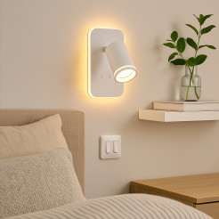 Oprawa Pipe Ring Kinkiet Biały 1xGU10 + LED 6W ML2082