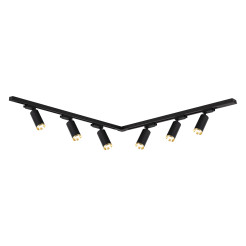 Zestaw Oprawa Mica Track Czarny + Złoty 6xGU10 2m ML2106