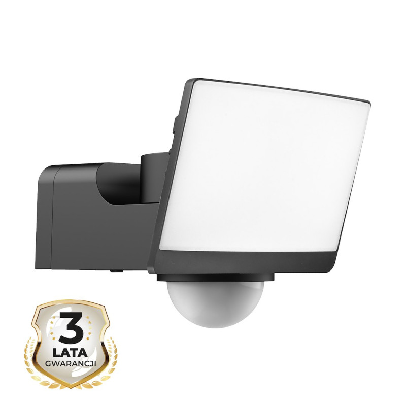 Naświetlacz LED Davos 30W 2000lm 4000K Czarny Premium PIR ML2111