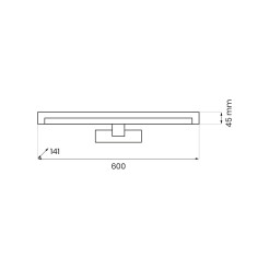Kinkiet MIRORE SILVER 10W 60cm ML2032
