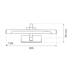 Kinkiet VINCI 15W 60cm ML2034