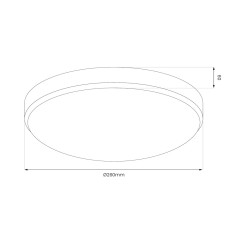 Plafon MAYA Chrome 10W LED Ø260 ML1832