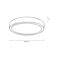 Plafon LAGO 36W LED Ø480 ML1841