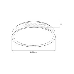 Plafon ORINOKO 36W LED Ø480 ML1840