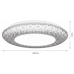 Plafon ROX 34W LED Ø480 ML2053
