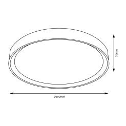 Plafon FOREST 24W LED Ø390 ML2054
