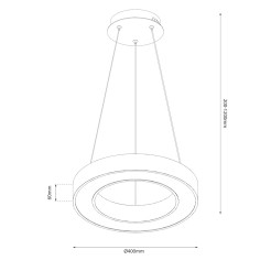 Lampa wisząca Union Gold 40W LED 3000-4000-6000K ML1867