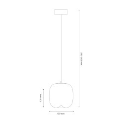 Lampa wisząca VASO 2 AMBER 4W ML1402