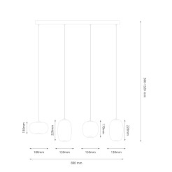 Lampa wisząca VASO AMBER 15W ML1408