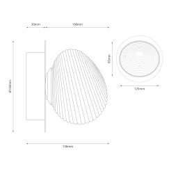 Kinkiet / lampa sufitowa BOLLA SMOKED 3W LED ML1431