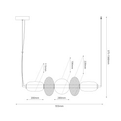 Lampa wisząca ARAME 32W LED ML1434