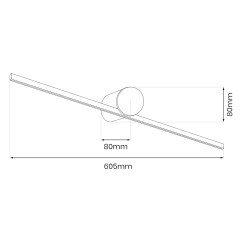 Kinkiet Artist Złoty 9W LED 60cm ML2050