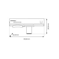 Złączka Track Czarny Do Lampy Wiszącej 1-Obwodowy ML2129