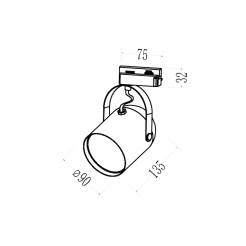 Oprawa Quber Track Biały 1xE27 ML2273