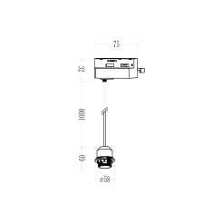 Zawiesie Hang Track Czarny 1xE27 ML2278