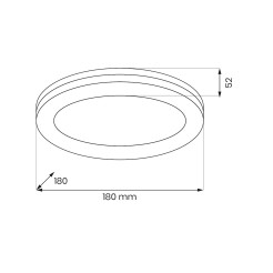 Plafon Marlon 12W 4000K Biały IP54 EKP2303