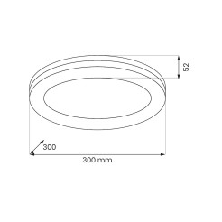 Plafon Marlon 36W 4000K Biały IP54 EKP2304