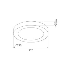 Plafon Evora Biały Round 18W 3CCT ML1787