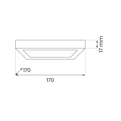 Plafon Evora Czarny Square 12W 3CCT ML1795