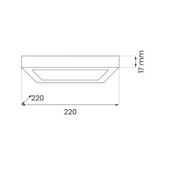 Plafon Evora Czarny Square 18W 3CCT ML1796