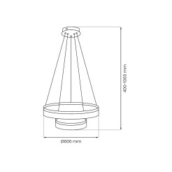 Lampa wisząca GALA SILVER 54W LED ML2243