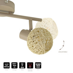Lampa sufitowa DEX 2xE14 ML2118